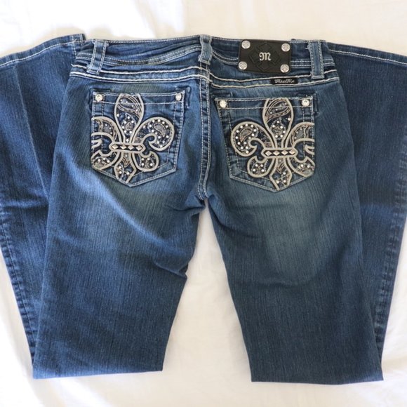 SOLD Miss Me Women's Jeans JP5897B3 Boot Cut Medium Wash Size 28 - Picture 3 of 7